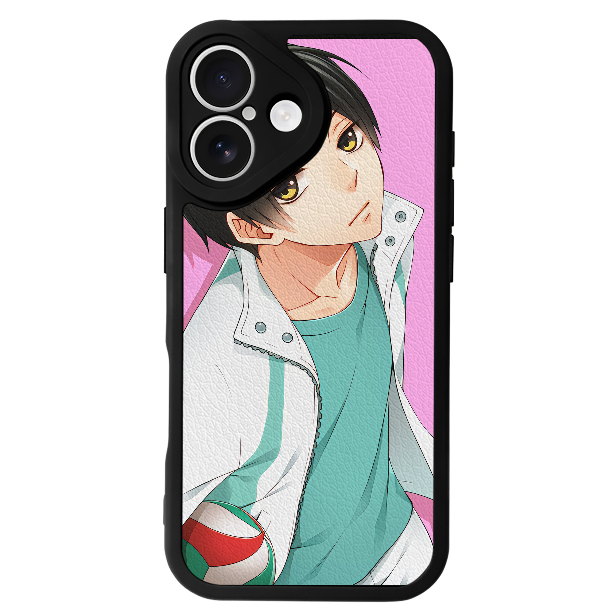 （画像用） ハイキュー!! Haikyu!! 【iPhone 16シリーズ対応】シリコンスマホケース（レザー調） 材質：シリコン